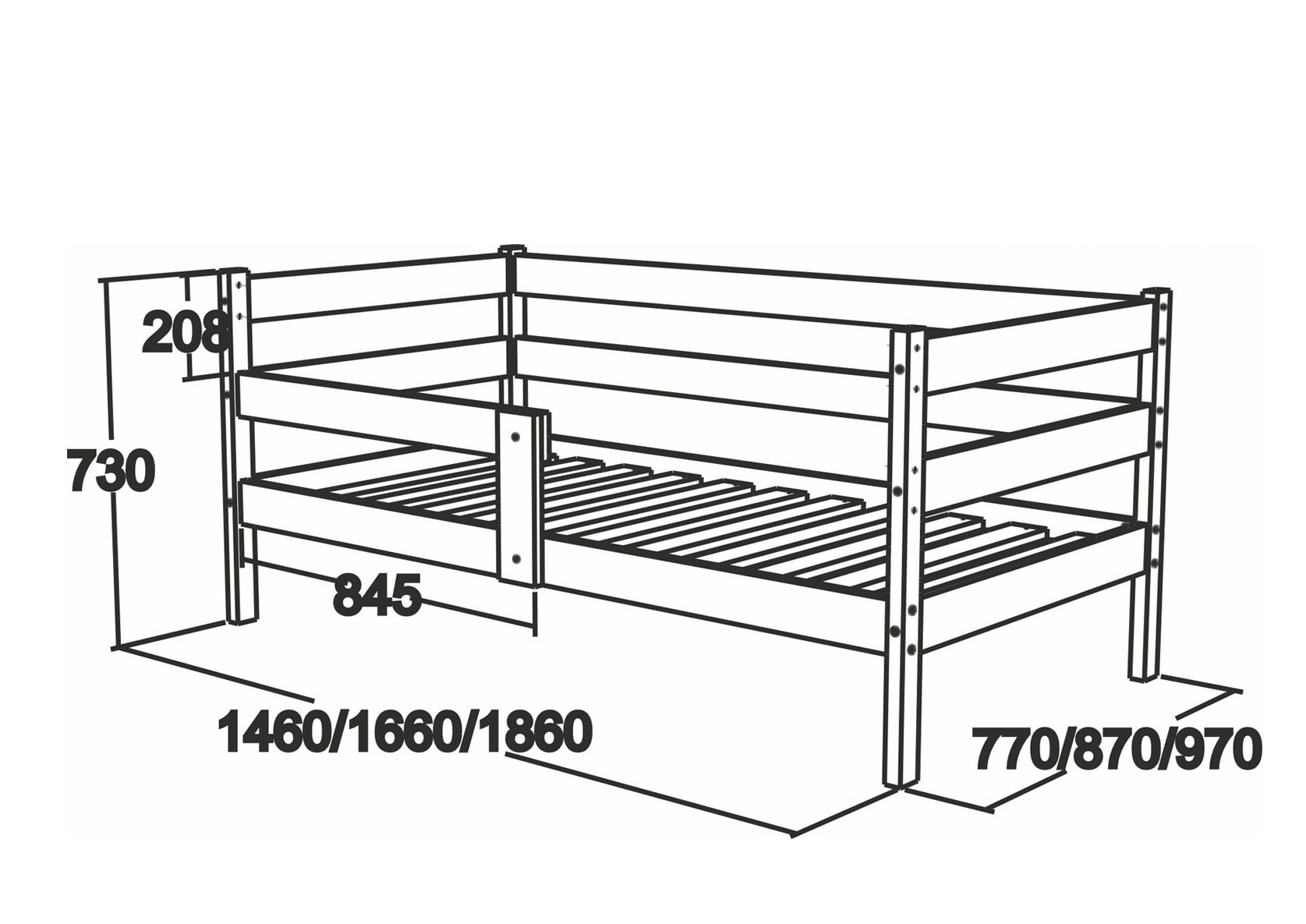 Кровать-софа 1800*900 "Аист-3"